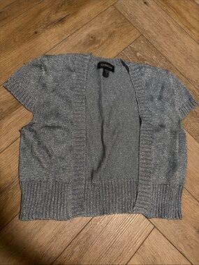 Bebe Metallic Cardigan Shrug